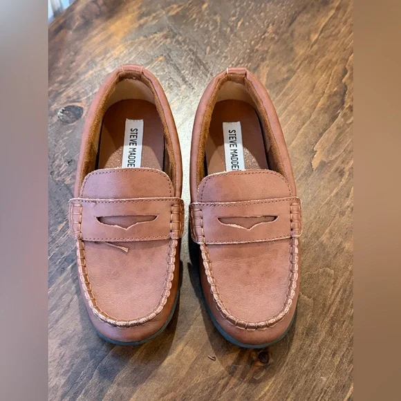 Steve Madden boys' Jared slip-on moccasin shoes boys size 2 GUC - Picture 1 of 6